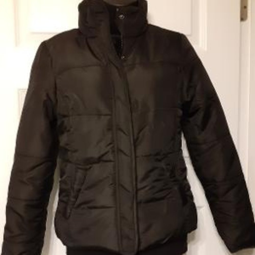 Aeropostale Black Waist Style Winter Puffer Coat